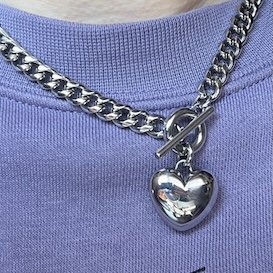 silver heart necklace